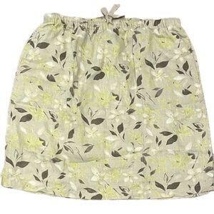 Ann Taylor, Floral Print Skirt 100% linen, size 4